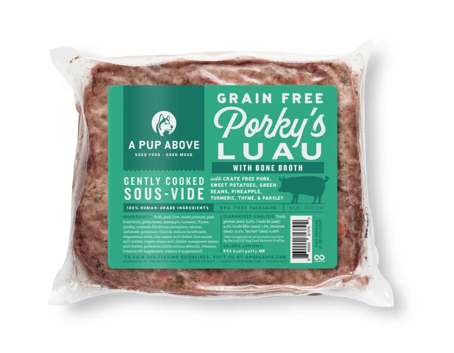 Fashion A Pup Above Porky's Luau Grain-Free Gently Cooked Dog Food, 1-lb
