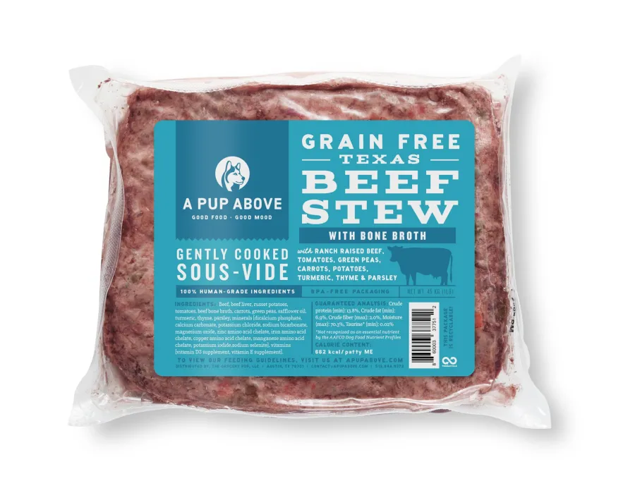 Fashion A Pup Above Texas Beef Stew Grain-Free Gently Cooked Dog Food, 1-lb