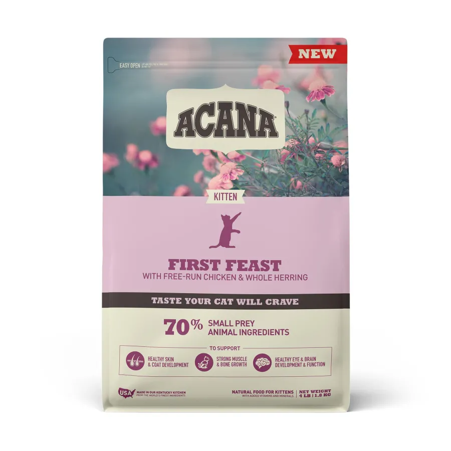 Hot ACANA First Feast Kitten Dry Cat Food, 4-lb