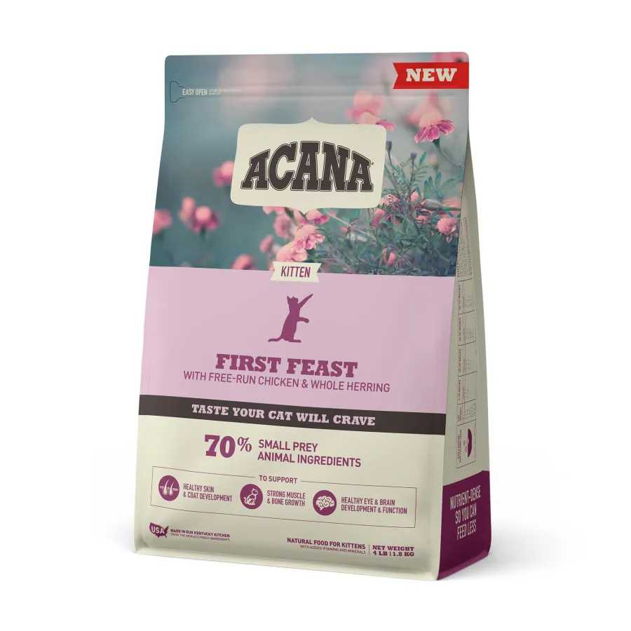 Hot ACANA First Feast Kitten Dry Cat Food, 4-lb