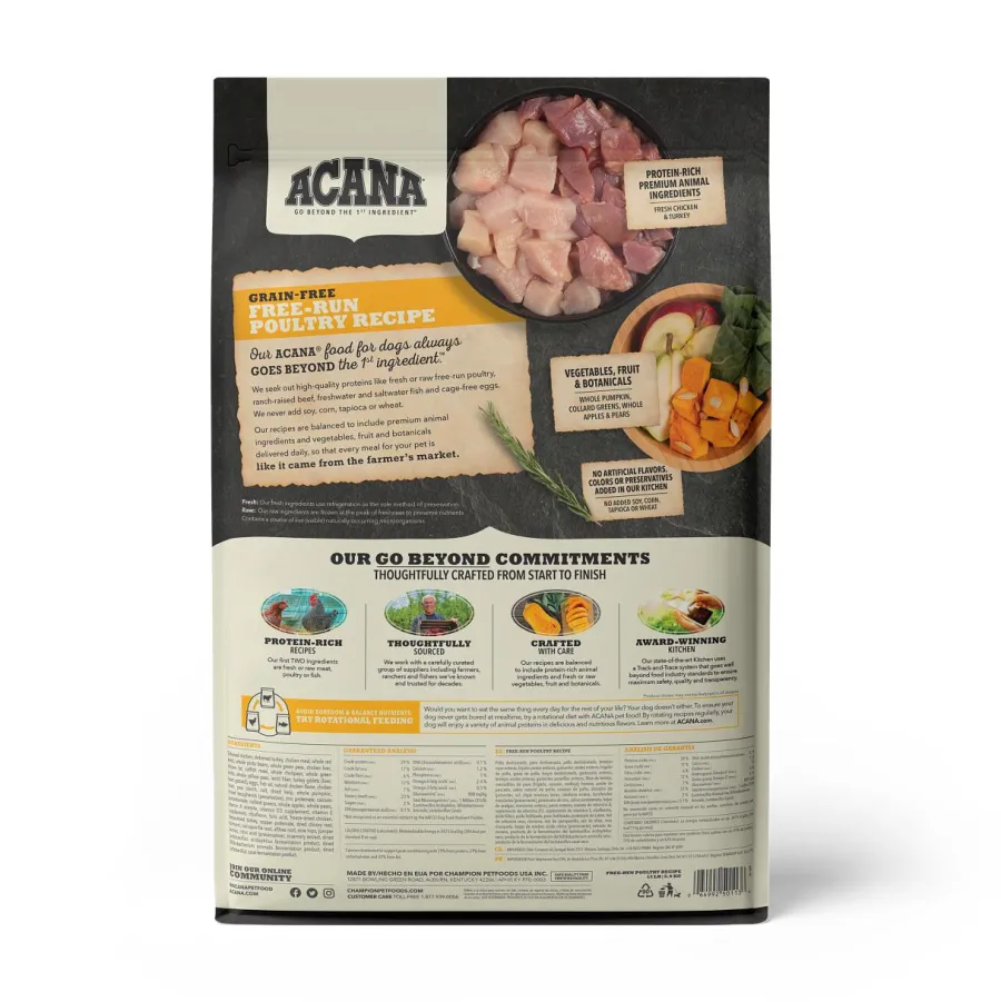 Cheap ACANA Free-Run Poultry Grain-Free Dry Dog Food, 13-lb