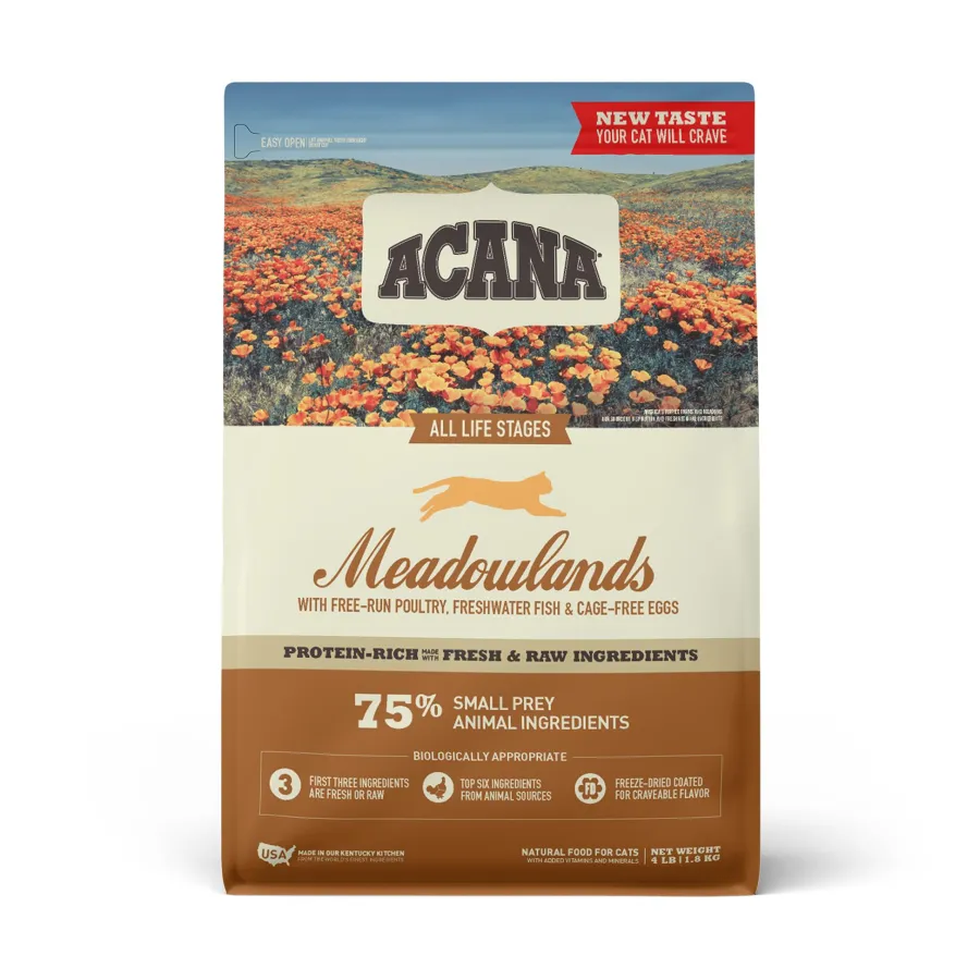Fashion ACANA Meadowlands Grain-Free Dry Cat Food, 4-lb