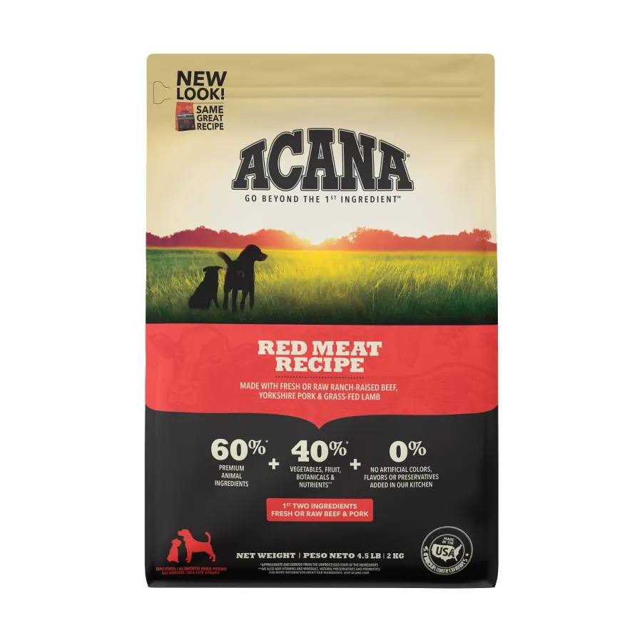 Hot ACANA Red Meat Grain-Free Dry Dog Food, 4.5-lb