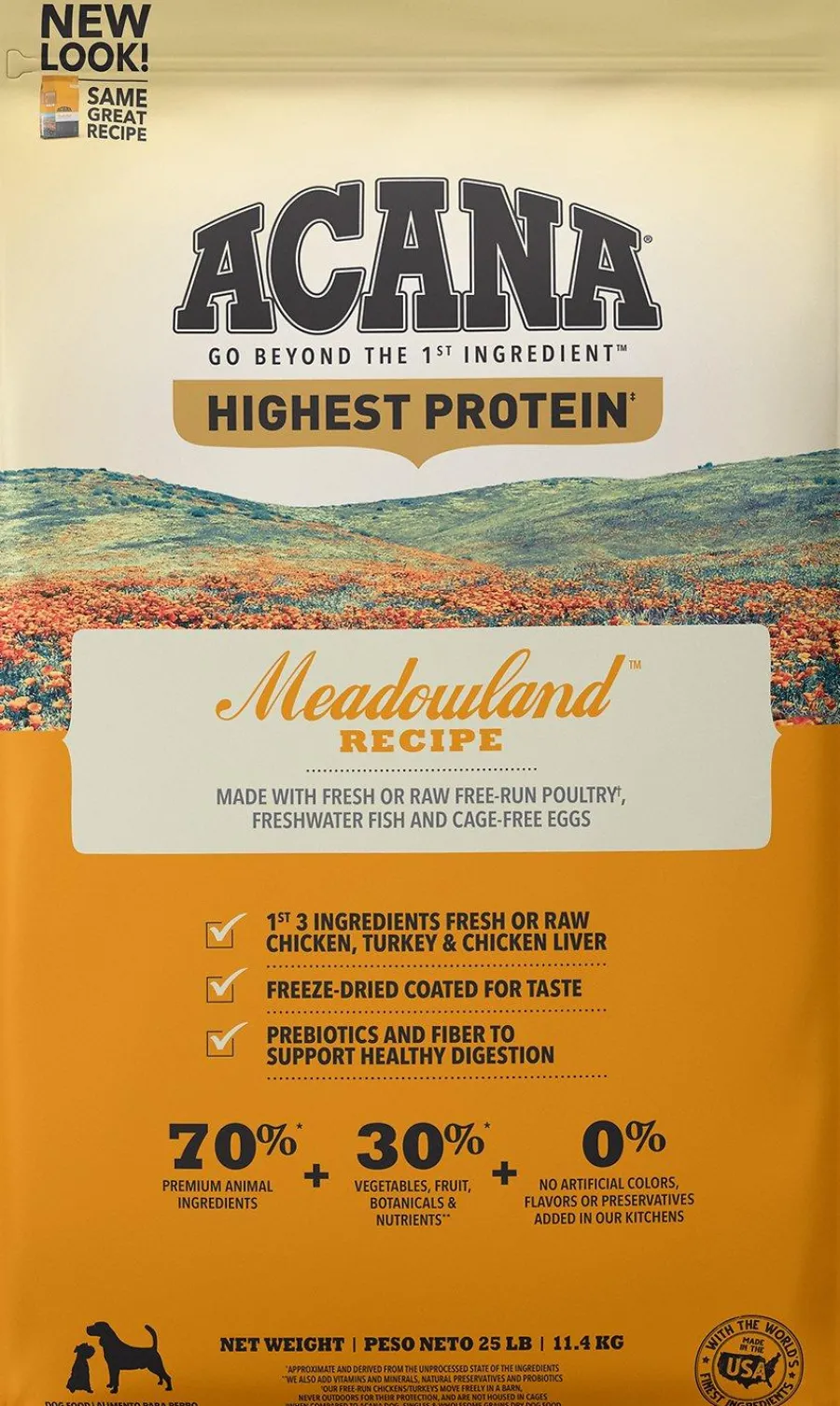 Discount ACANA Regionals Meadowland Grain-Free Dry Dog Food, 25-lb