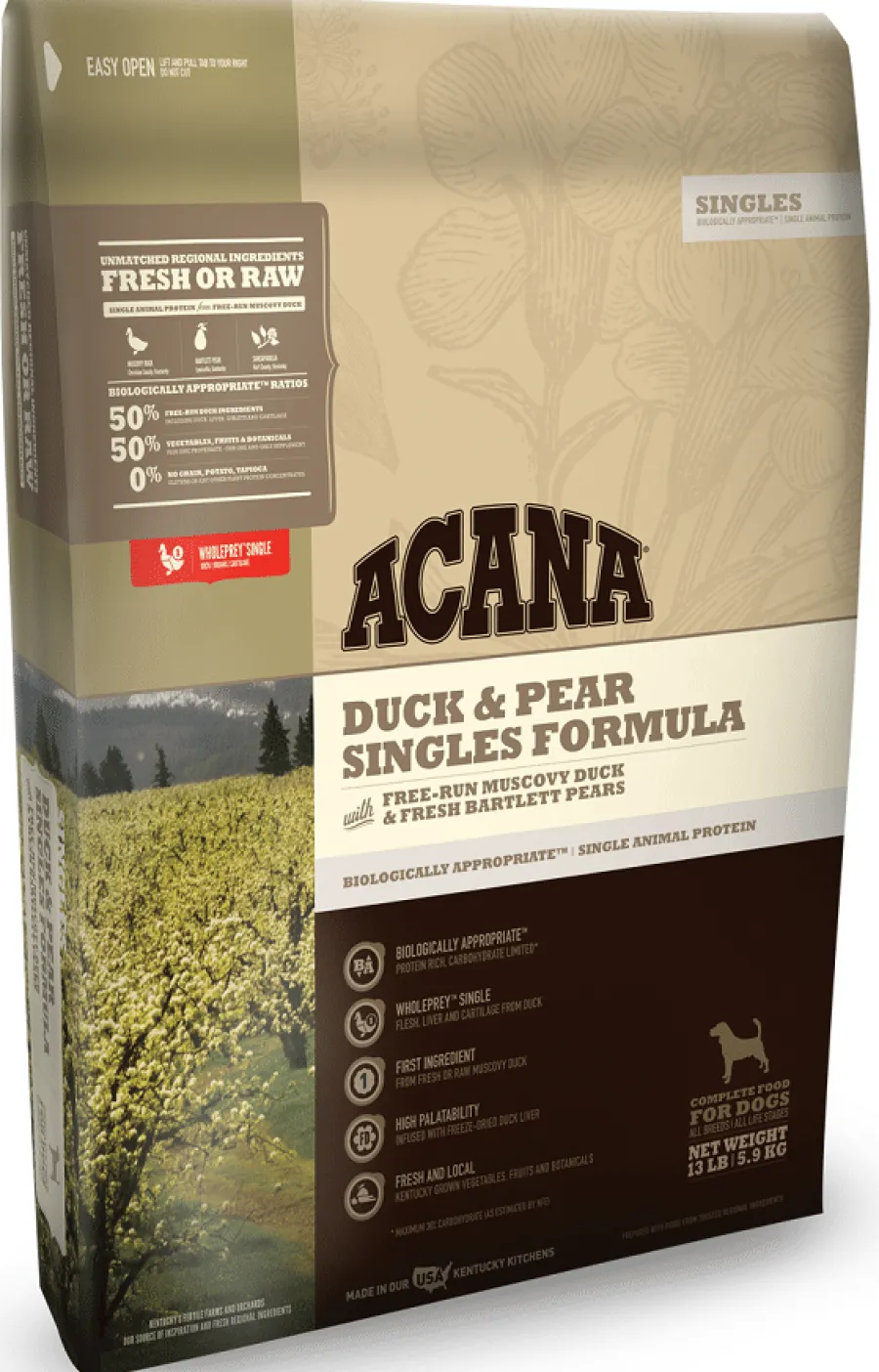 Flash Sale ACANA Singles Limited Ingredient Diet Duck & Pear Formula Dry Dog Food, 13-lb