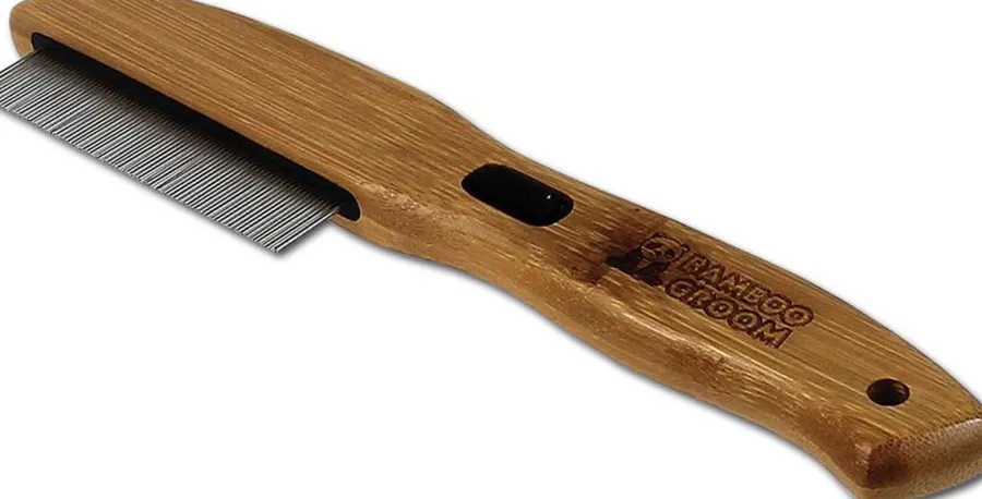 Cheap Bamboo Groom 77 Rotating Pins Flea Pet Comb