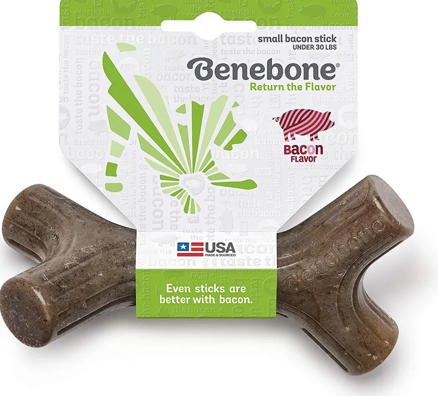 Cheap Benebone Bacon Stick Dog Chew Toy, Small