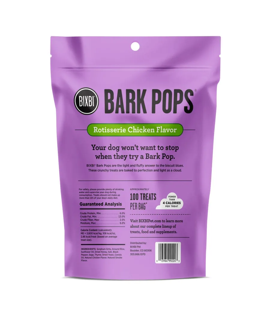 Cheap BIXBI Pet BIXBI Bark Pops Rotisserie Chicken Flavor Dog Treats, 4-oz