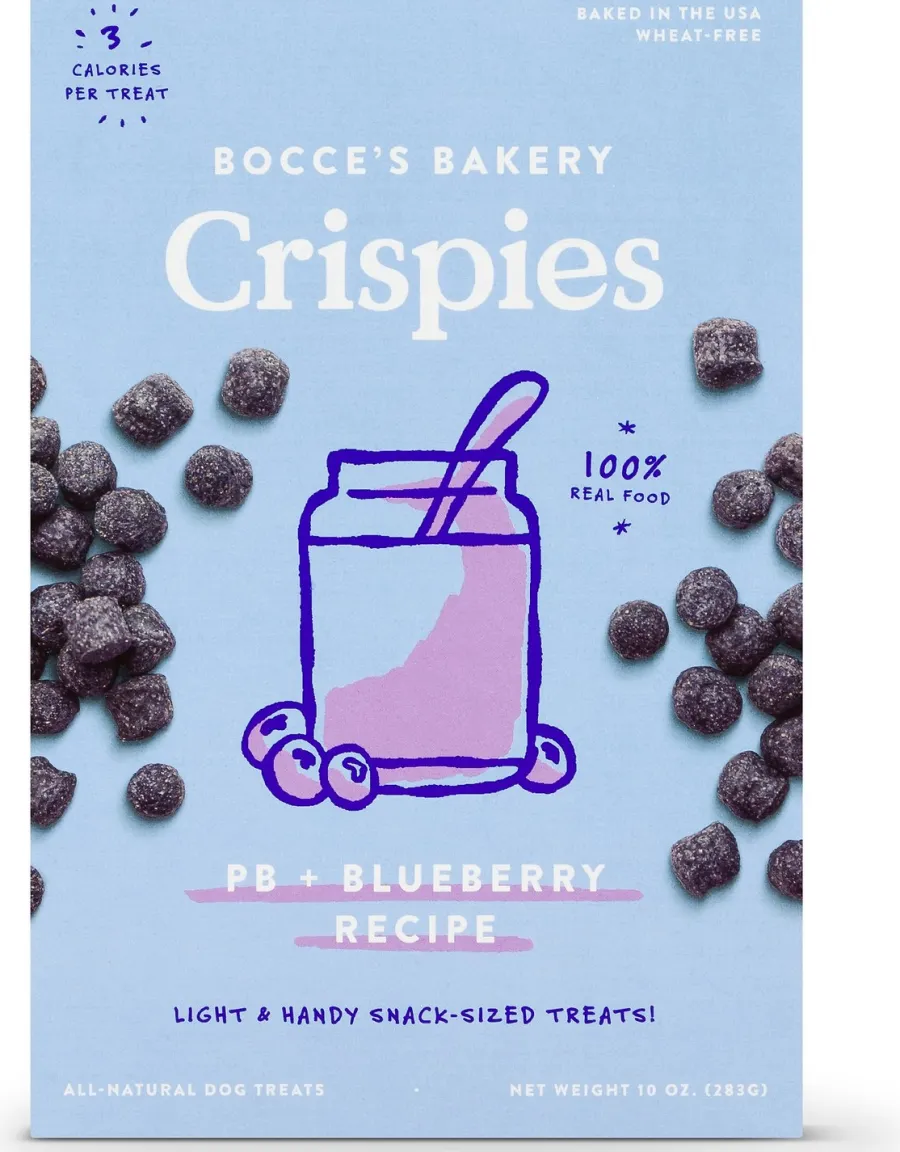 Best Sale Bocce's Bakery Crispies PB & Blueberry Recipe Dog Treats, 10-oz