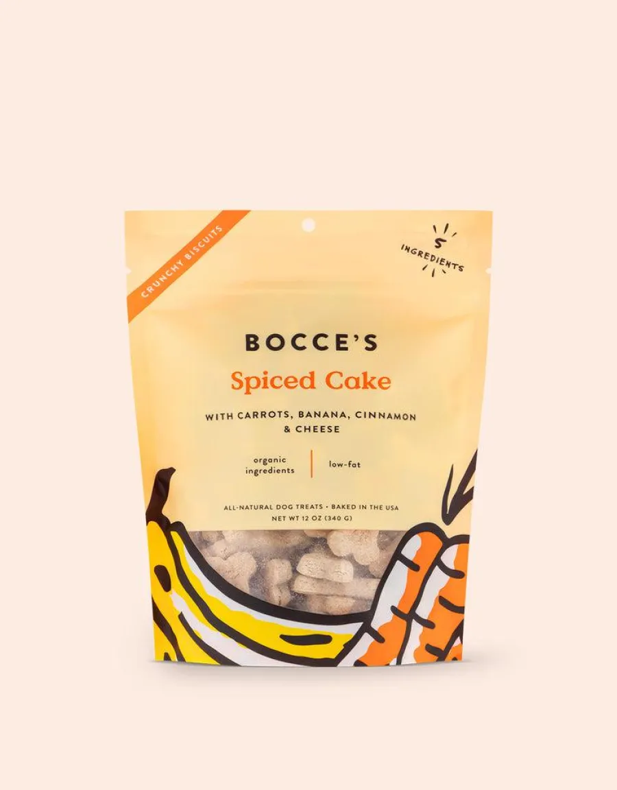 Best Sale Bocce's Bakery Spiced Cake Biscuits Dog Treats, 12-oz