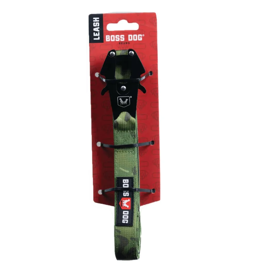 Store Boss Dog Boss Tactical Dog Leash, Camo Green, 1-in x 6-ft