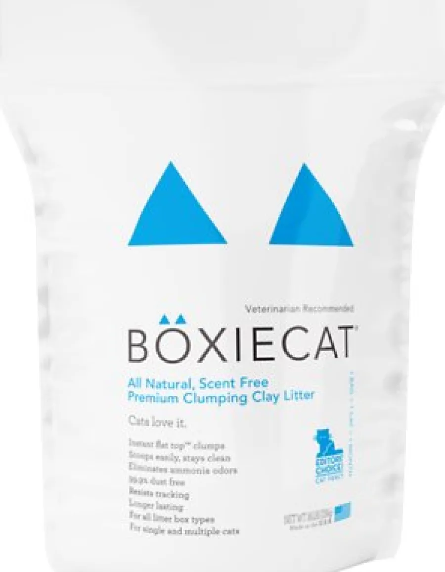Fashion Boxiecat Scent Free Premium Clumping Clay Cat Litter, 16-lb