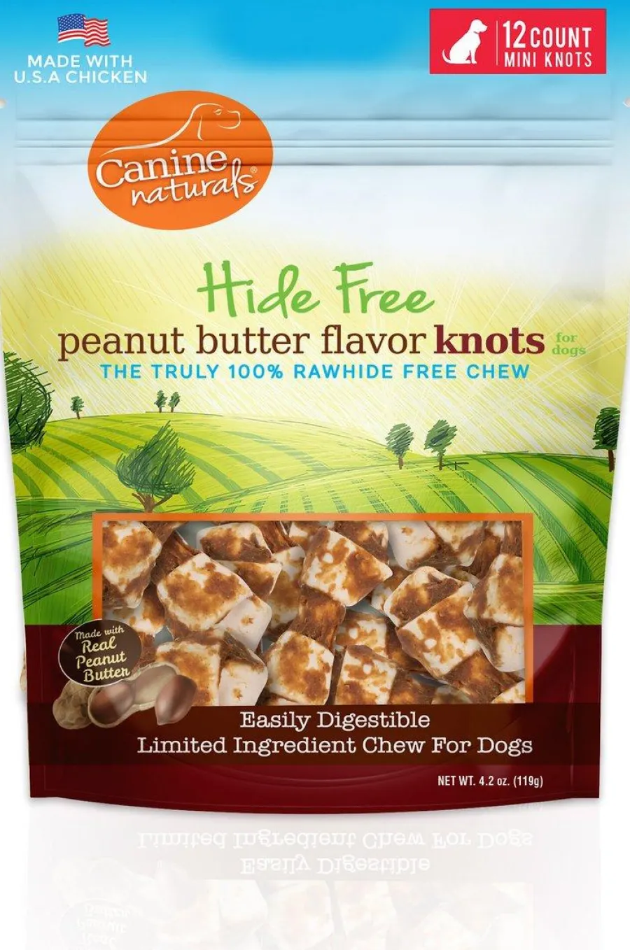 Flash Sale Canine Naturals Hide Free Peanut Butter Mini Knots Dog Treats, 12-count