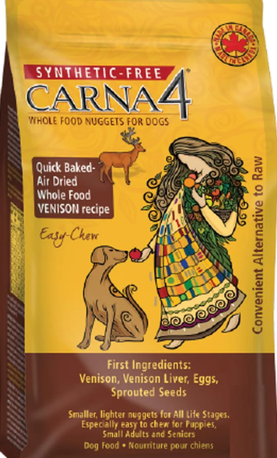 Flash Sale Carna4 Easy-Chew Quick Baked Venison Grain-Free Air-Dried Dog Food, 2.2-lb