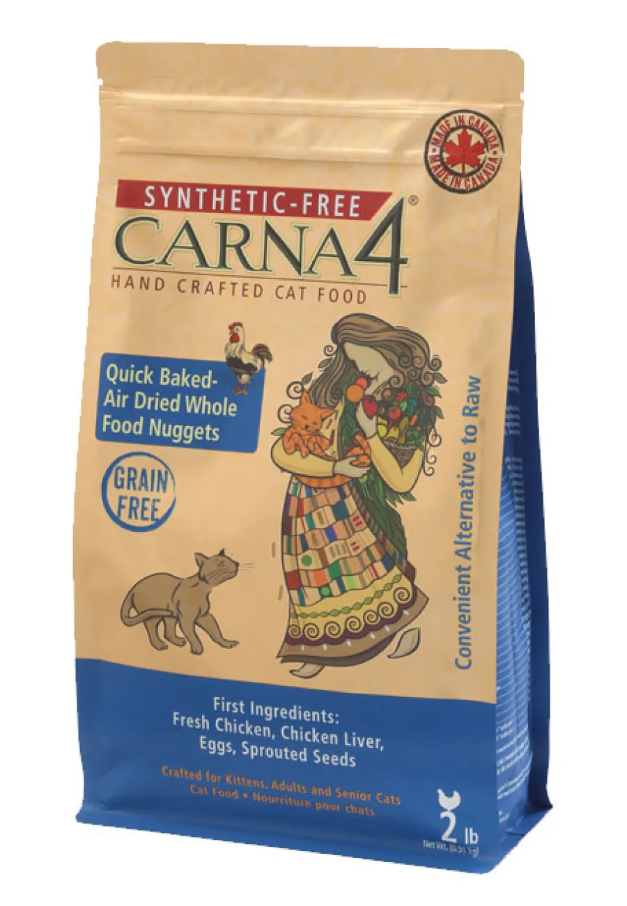 Cheap Carna4 Quick Baked Chicken Nuggets Grain-Free Air-Dried Cat Food, 2-lb