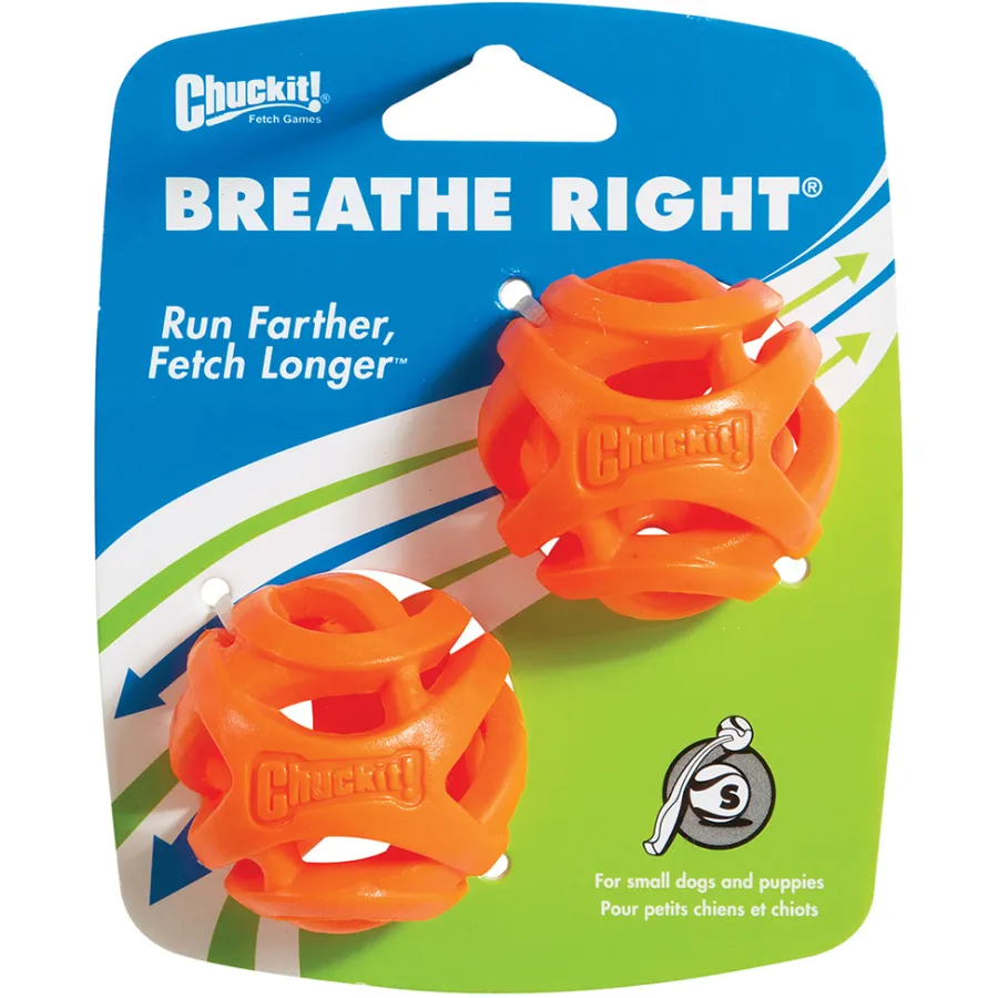 Sale Chuckit ! Breathe Right Fetch Ball 2-Pack Dog Toy, Small, 2-pack