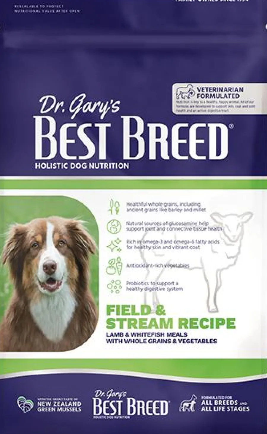 New Dr. Gary's Best Bre… Dr. Gary's Best Breed Field & Stream Recipe Dry Dog Food, 13-lb