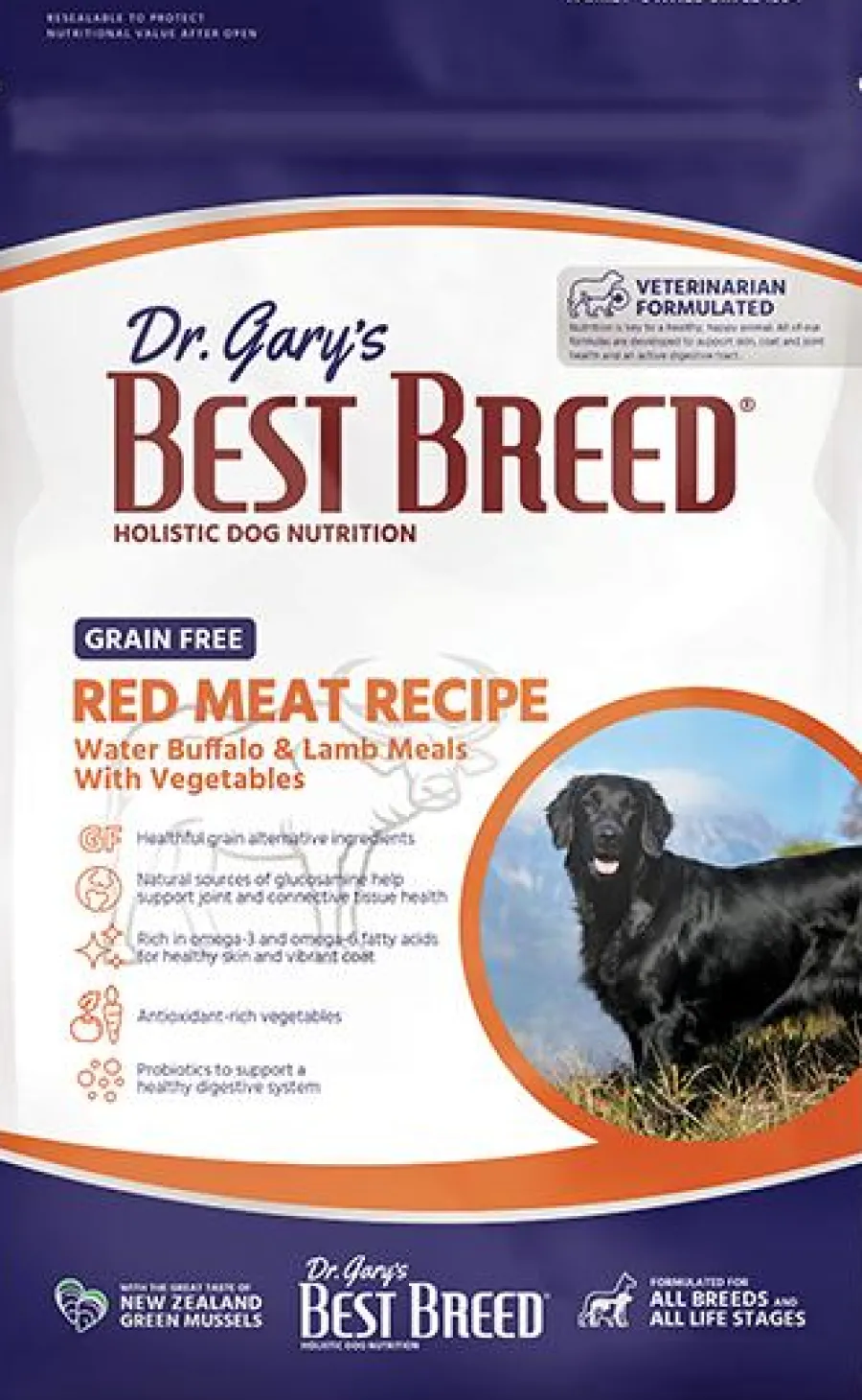 Fashion Dr. Gary's Best Bre… Dr. Gary's Best Breed Red Meat Recipe Grain-Free Dry Dog Food, 13-lb