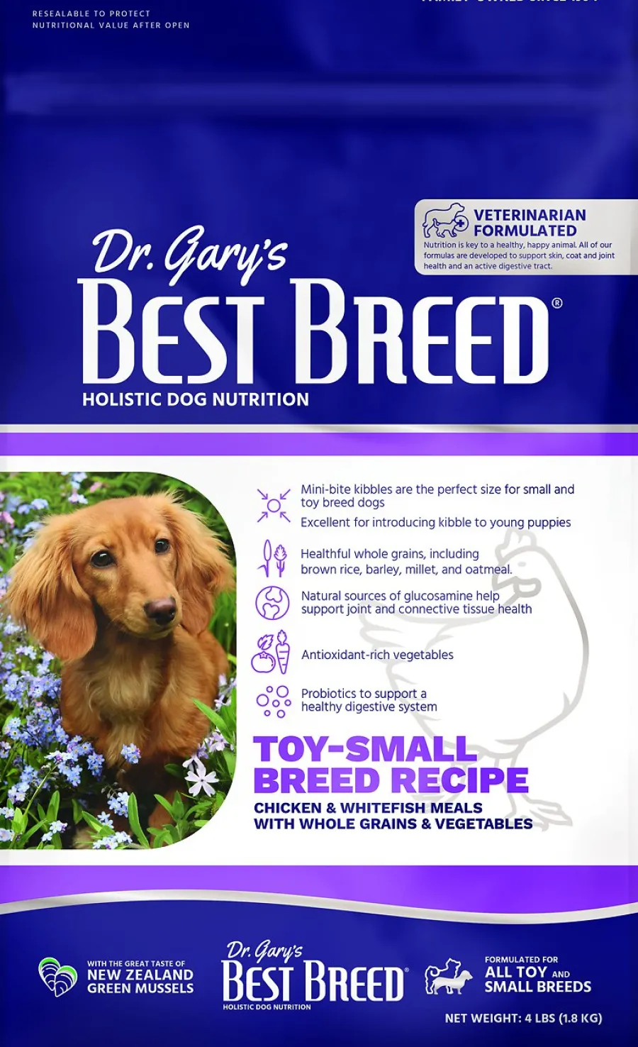 Hot Dr. Gary's Best Bre… Dr. Gary's Best Breed Toy & Small Breed Recipe Dry Dog Food, 4-lb