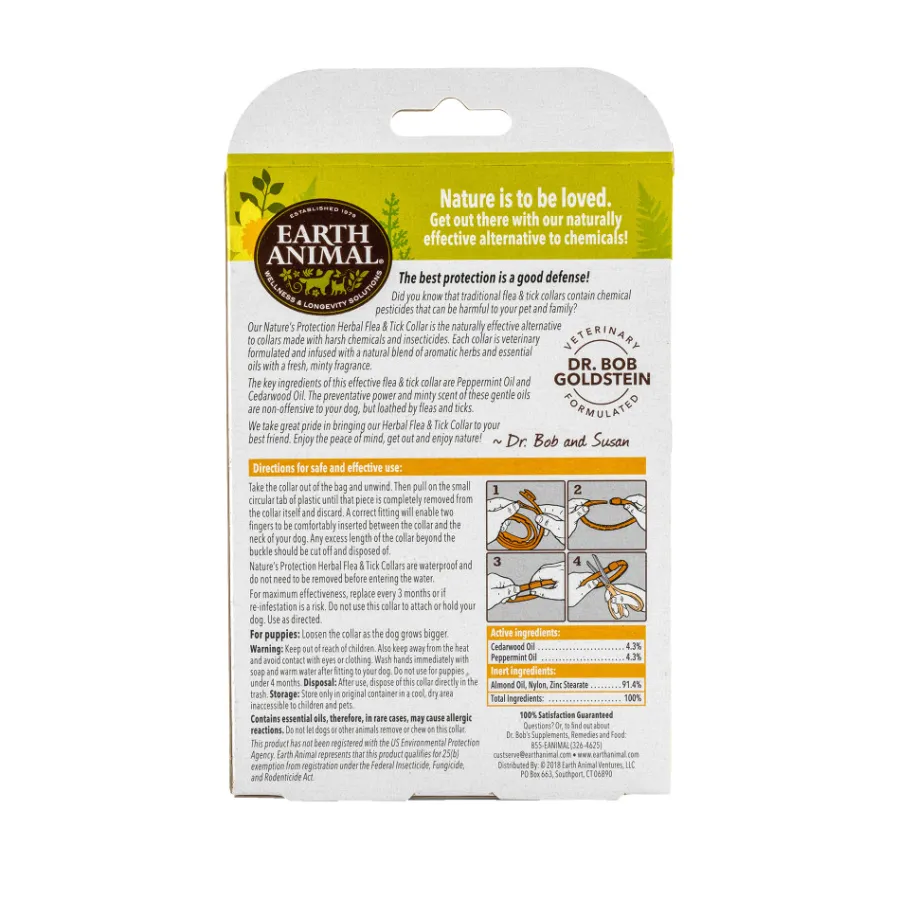 Flash Sale Earth Animal Nature's Protection Flea & Tick Prevention Herbal Collar for Small Dogs & Puppies