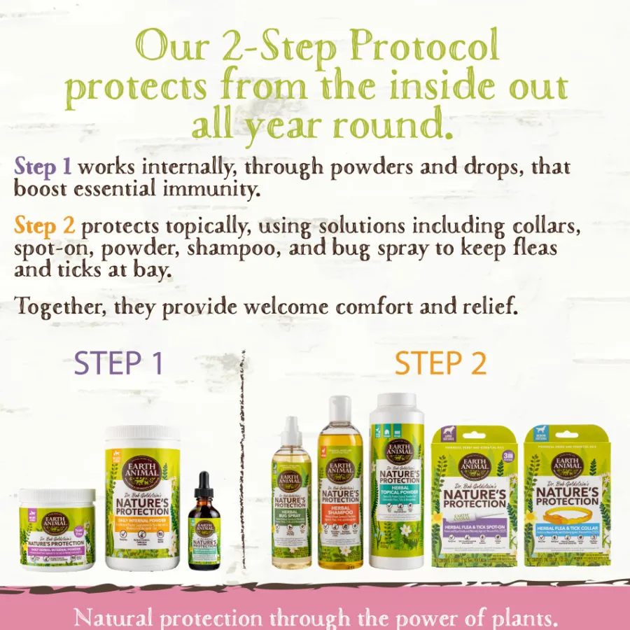 New Earth Animal Nature's Protection Flea & Tick Prevention Herbal Spot-On for Cats, 3-pack
