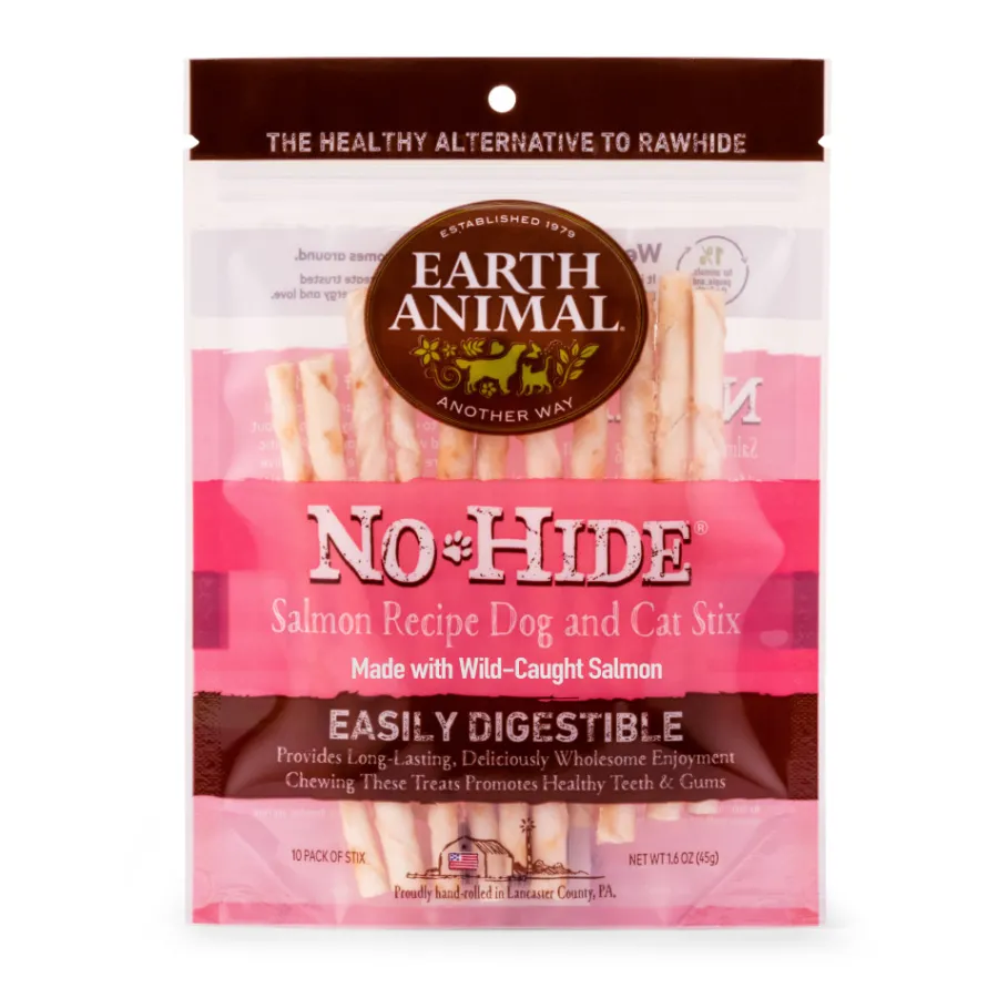 Store Earth Animal No-Hide Salmon Stix Chew Dog Treat, 10-pk