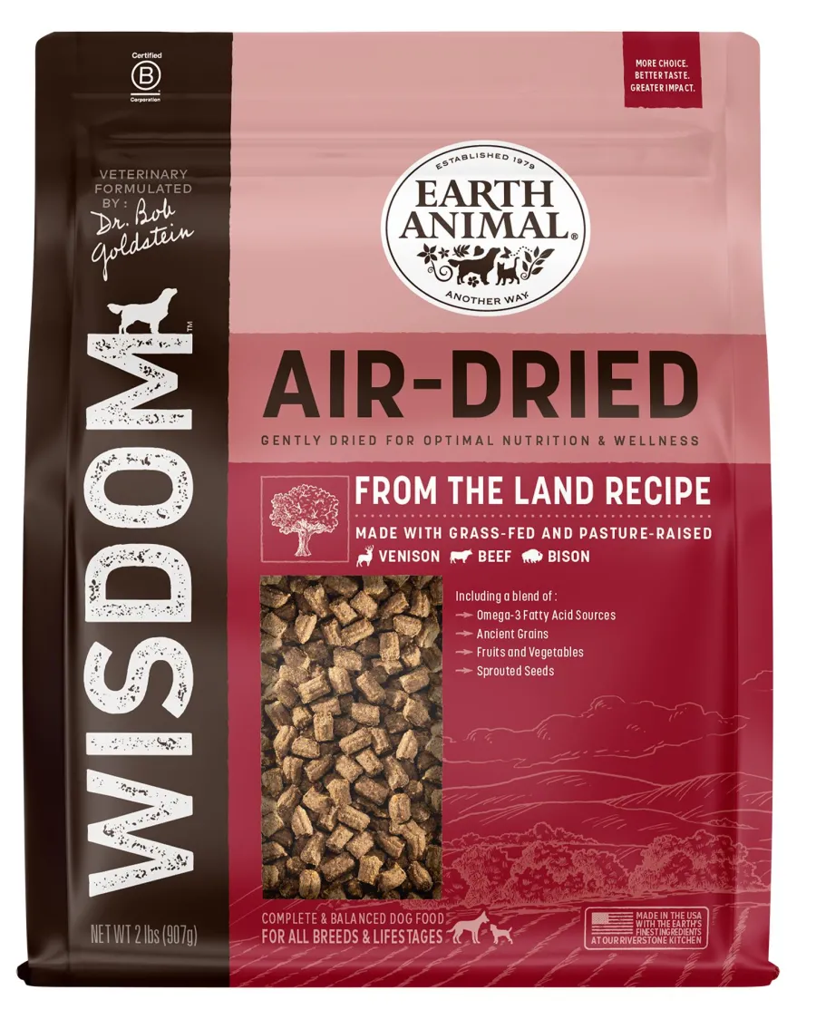Best Sale Earth Animal Wisdom From The Land Air-Dried Dog Food, 2-lb