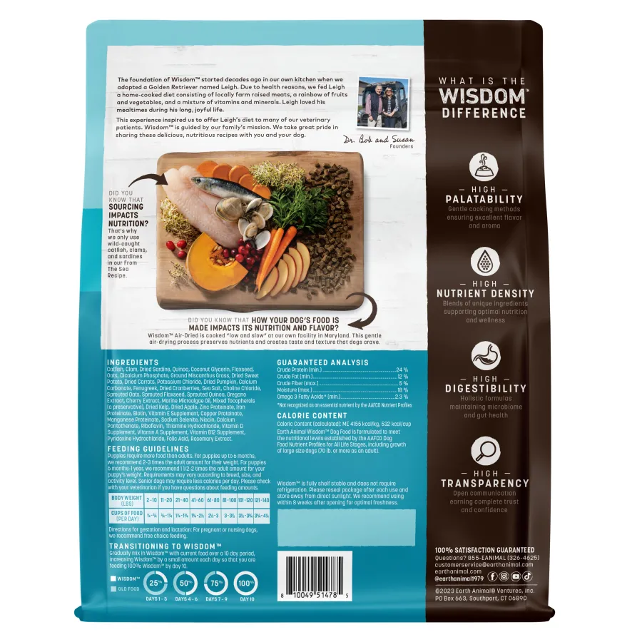 Online Earth Animal Wisdom From The Sea Air-Dried Dog Food, 2-lb