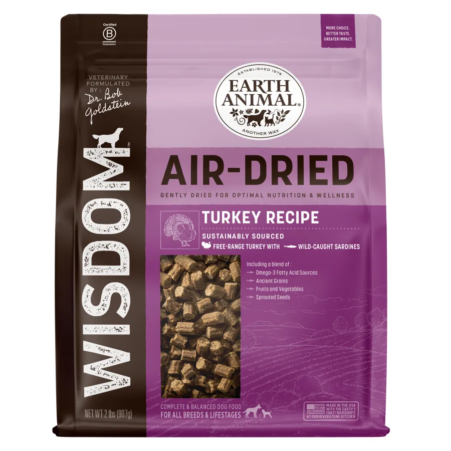 Outlet Earth Animal Wisdom Turkey Air-Dried Dog Food, 2-lb