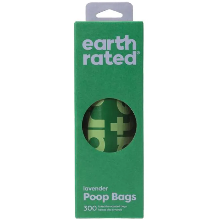 Hot Earth Rated Poop Bags Pantry Pack, Lavender-Scented, 300-count