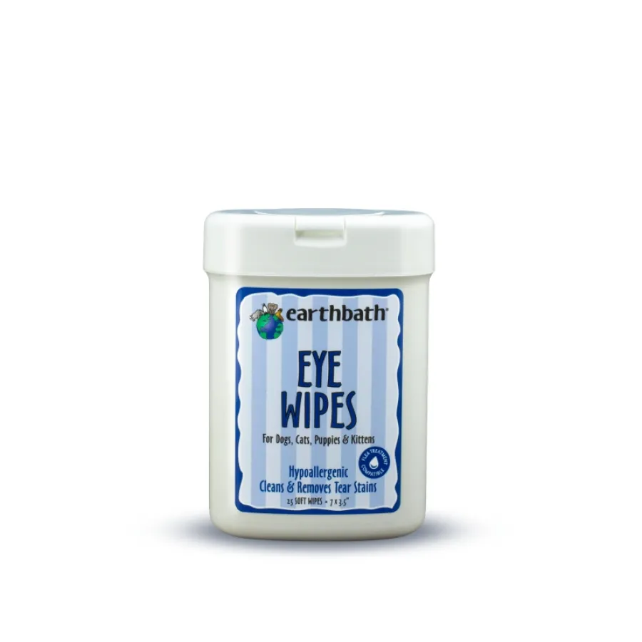 Fashion earthbath Eye Wipes for Dogs & Cats, Hypo-Allergenic, 25 count