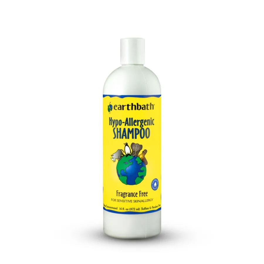 Best earthbath Hypo-Allergenic Shampoo for Dogs & Cats, Fragrance Free, 16-oz