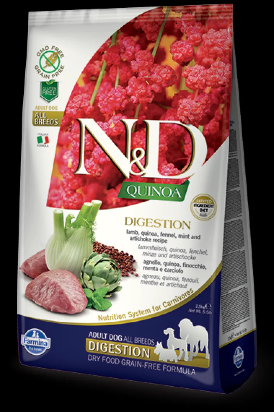 Store Farmina N&D Quinoa Digestion Lamb Dry Dog Food, 15.4-lb