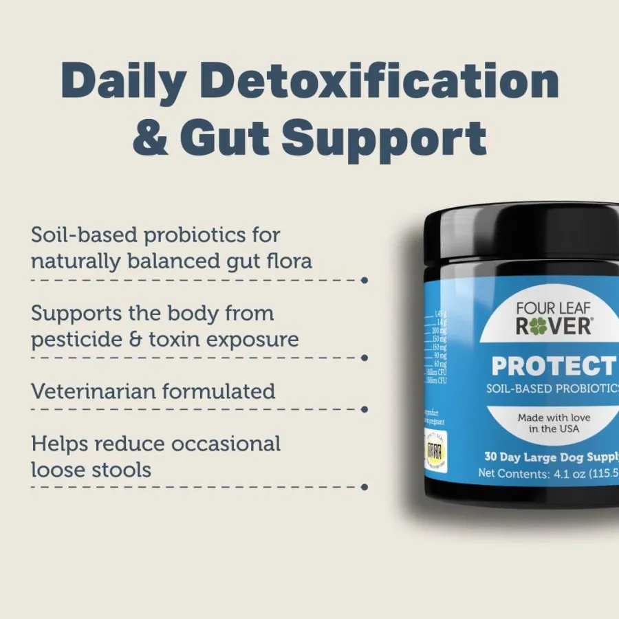 Shop Four Leaf Rover Protect Soil-Based Probiotics Dog Supplement, 4.1-oz