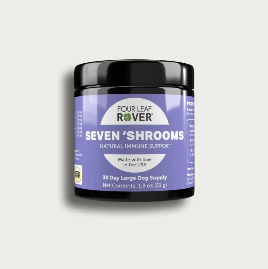 Flash Sale Four Leaf Rover Seven 'Shrooms Natural Immune Support Dog Supplement, 1.8-oz