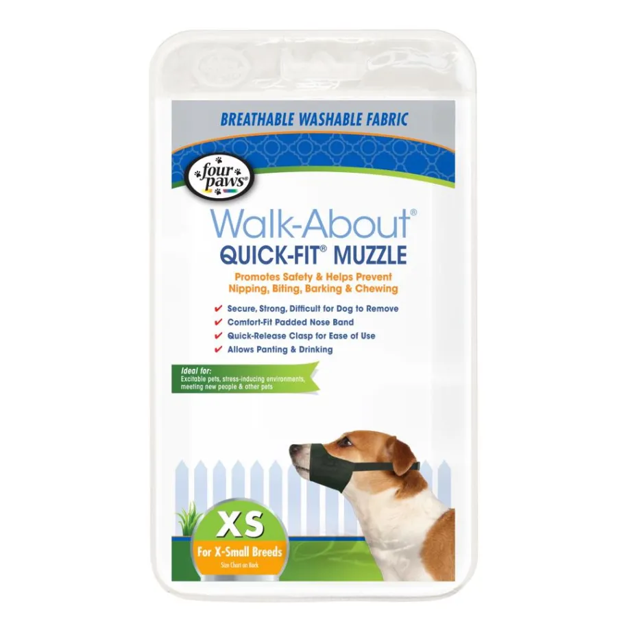 Cheap Four Paws Walk-About Quick-Fit Dog Muzzle, X-Small