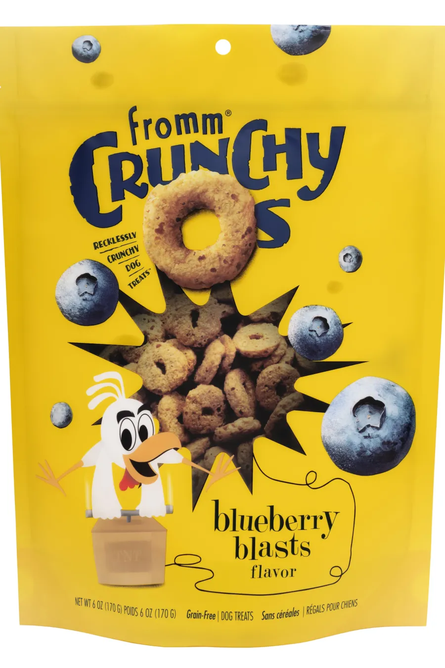 Hot Fromm Crunchy O's Blueberry Blast Dog Treats, 6-oz