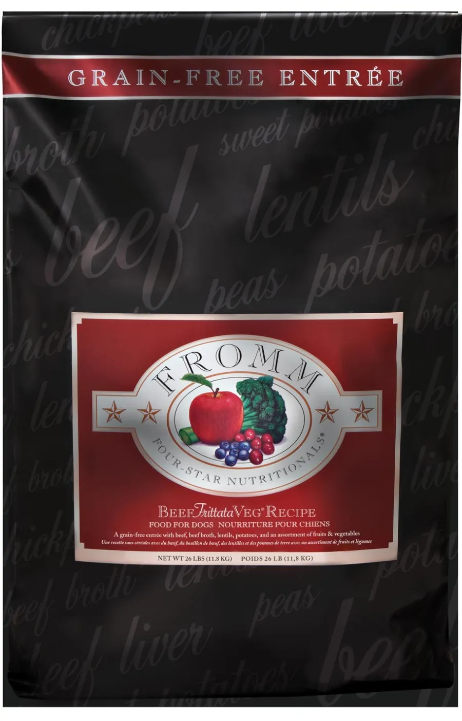 Discount Fromm Four-Star Nutritionals Beef Frittata Veg Dry Dog Food, 4-lb