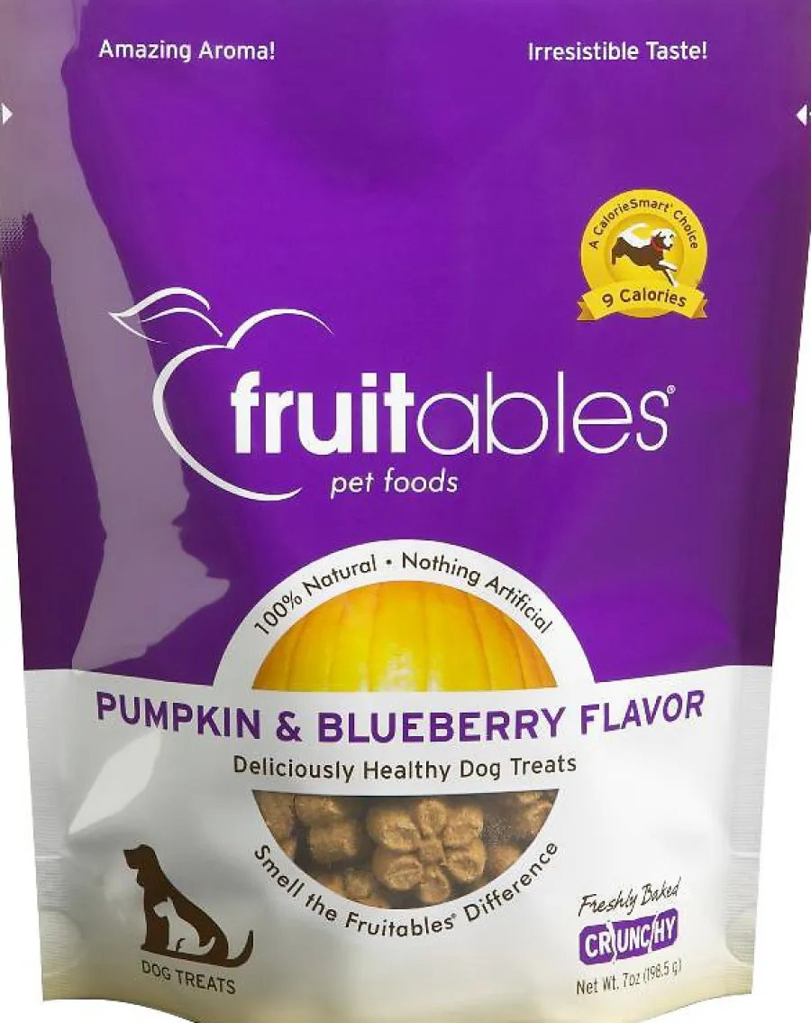 Best Fruitables Pumpkin & Blueberry Flavor Crunchy Dog Treats, 7-oz