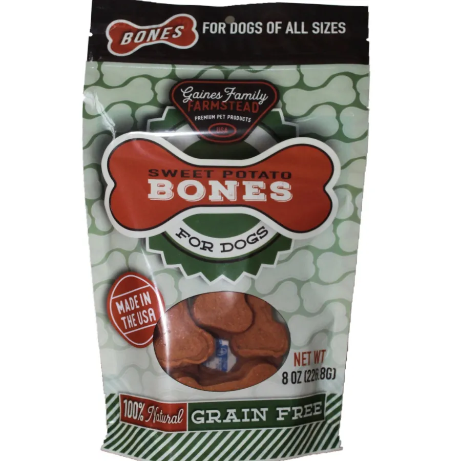 Sale Gaines Family Farms… Gaines Family Farmstead Sweet Potato Bones Dog Treats, 8-oz