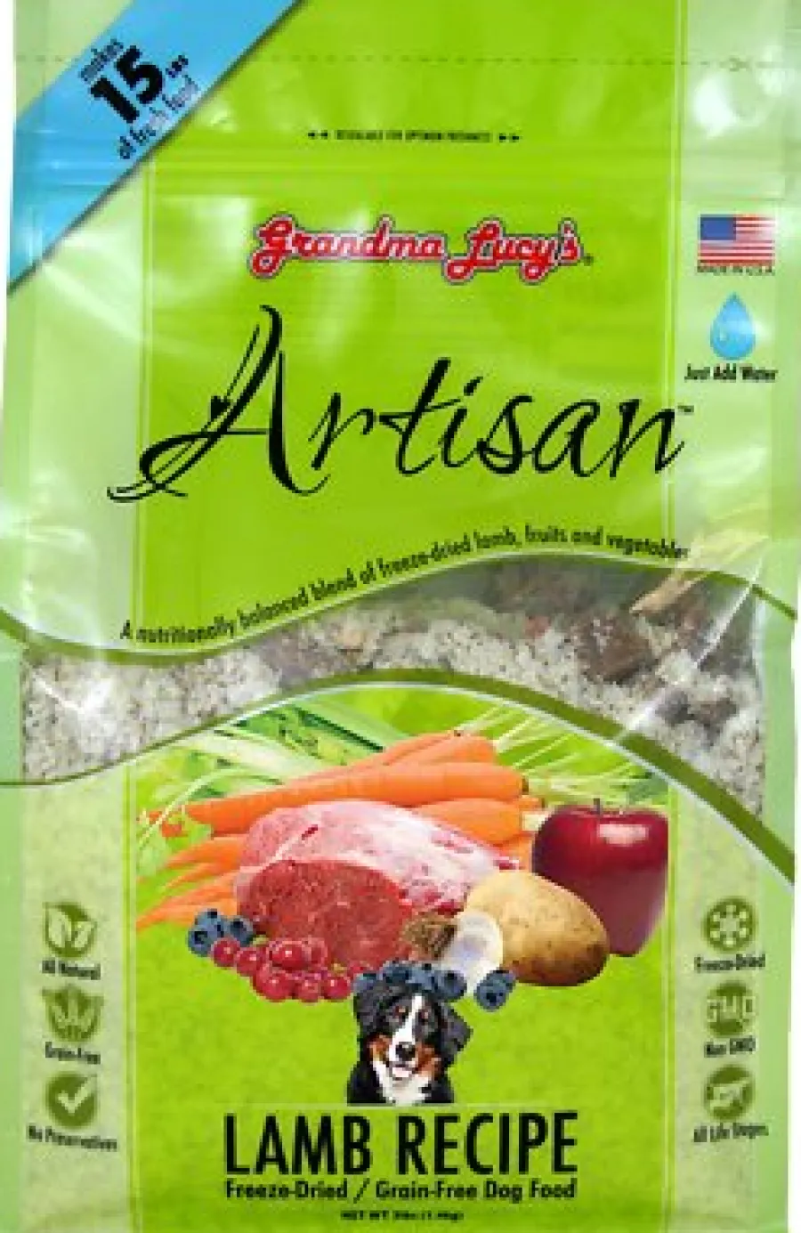 Outlet Grandma Lucy's Artisan Grain-Free Lamb Freeze-Dried Dog Food, 3-lb