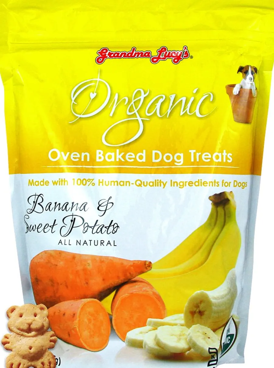 Discount Grandma Lucy's Organic Banana & Sweet Potato Oven Baked Dog Treats, 14-oz