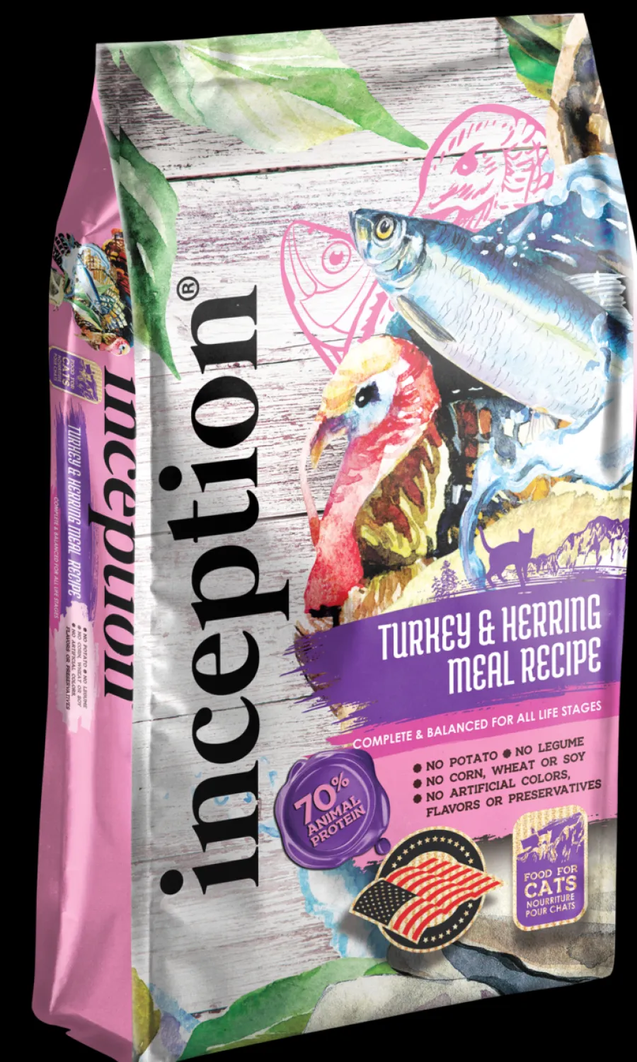 Fashion Inception Turkey & Herring Meal Recipe Dry Cat Food, 4-lb