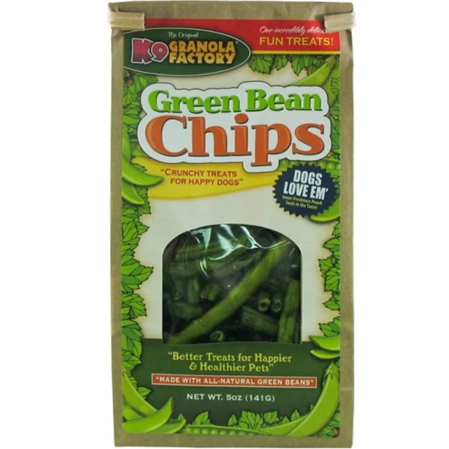 Store K9 Granola Factory Green Bean Chips Dog Treats, 5-oz