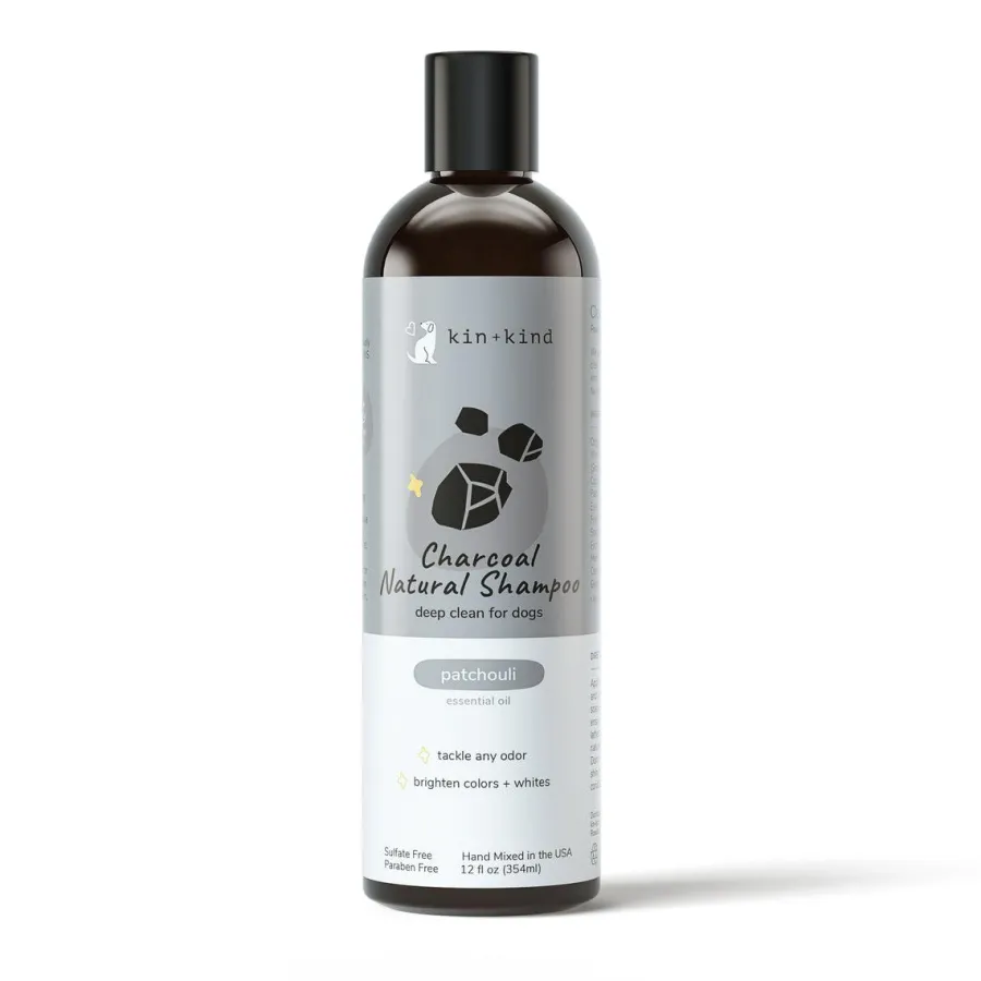 Fashion kin+kind Charcoal Natural Deep Clean Patchouli Dog Shampoo, 12-oz