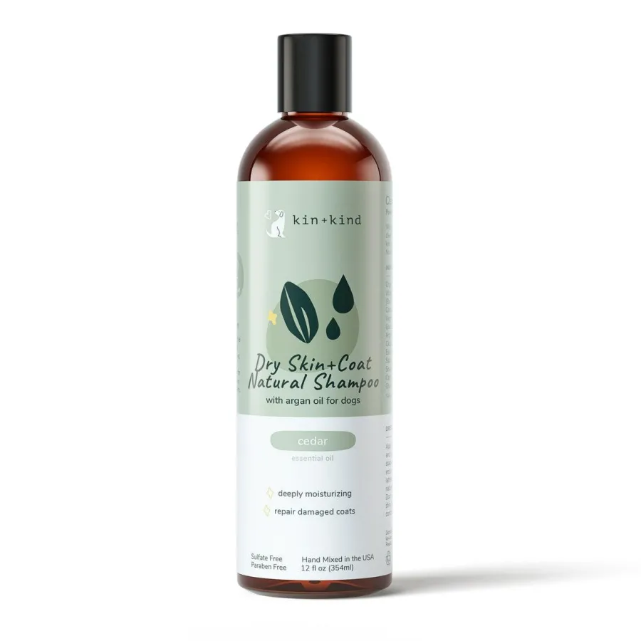 Outlet kin+kind Dry Skin + Coat Natural Cedar Dog Shampoo, 12-oz