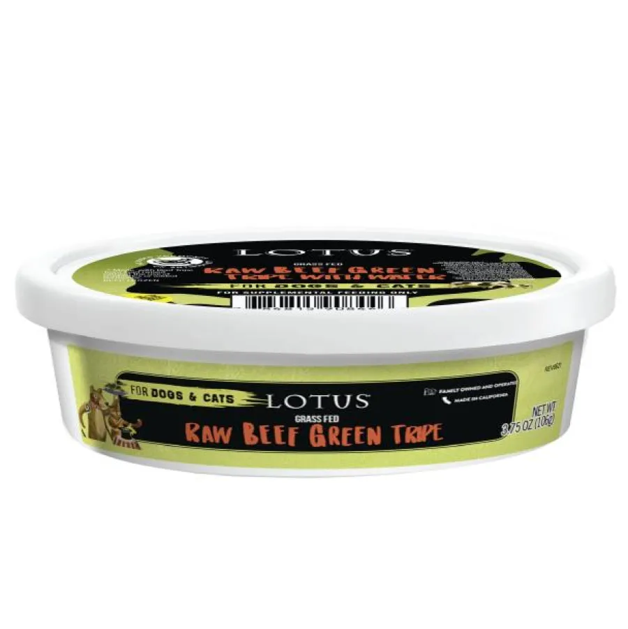New Lotus Grass-Fed Raw Beef Green Tripe Dog & Cat Food Topper, 3.75-oz