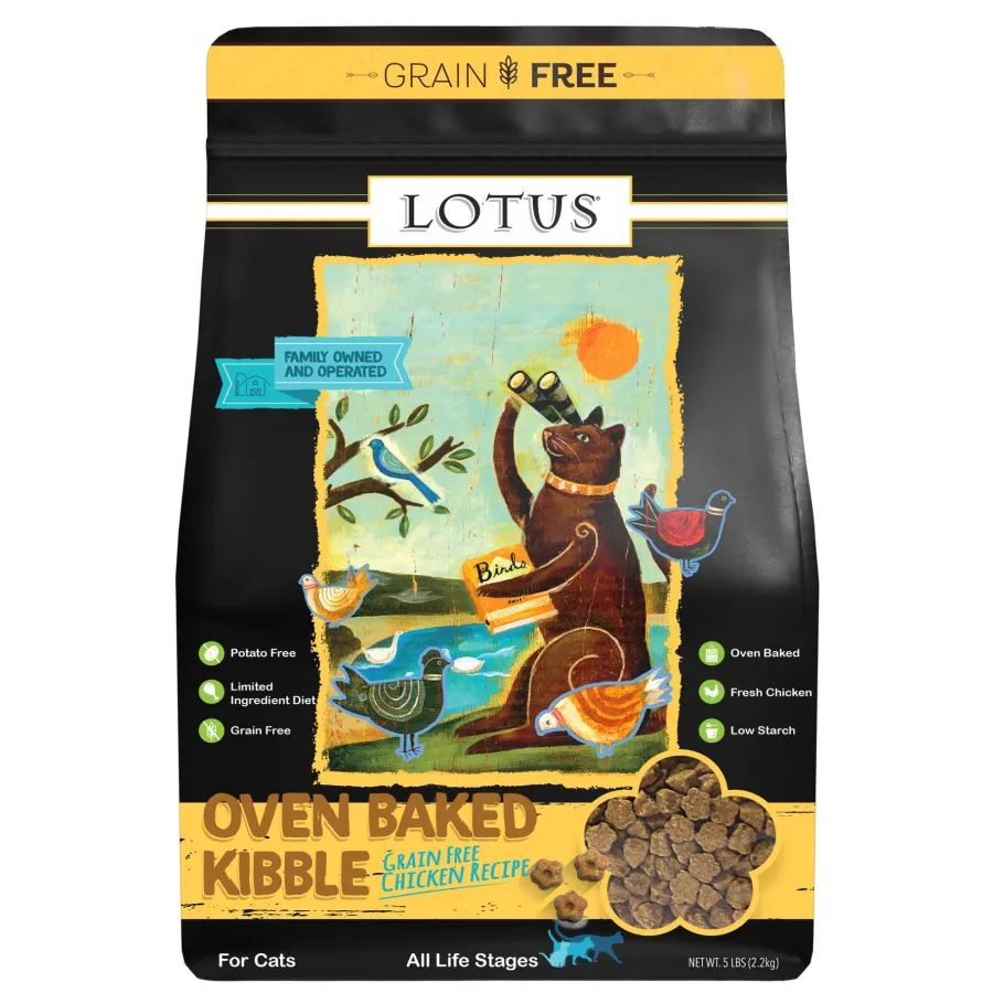 New Lotus Oven-Baked Chicken Grain-Free Dry Cat Food, 5-lb