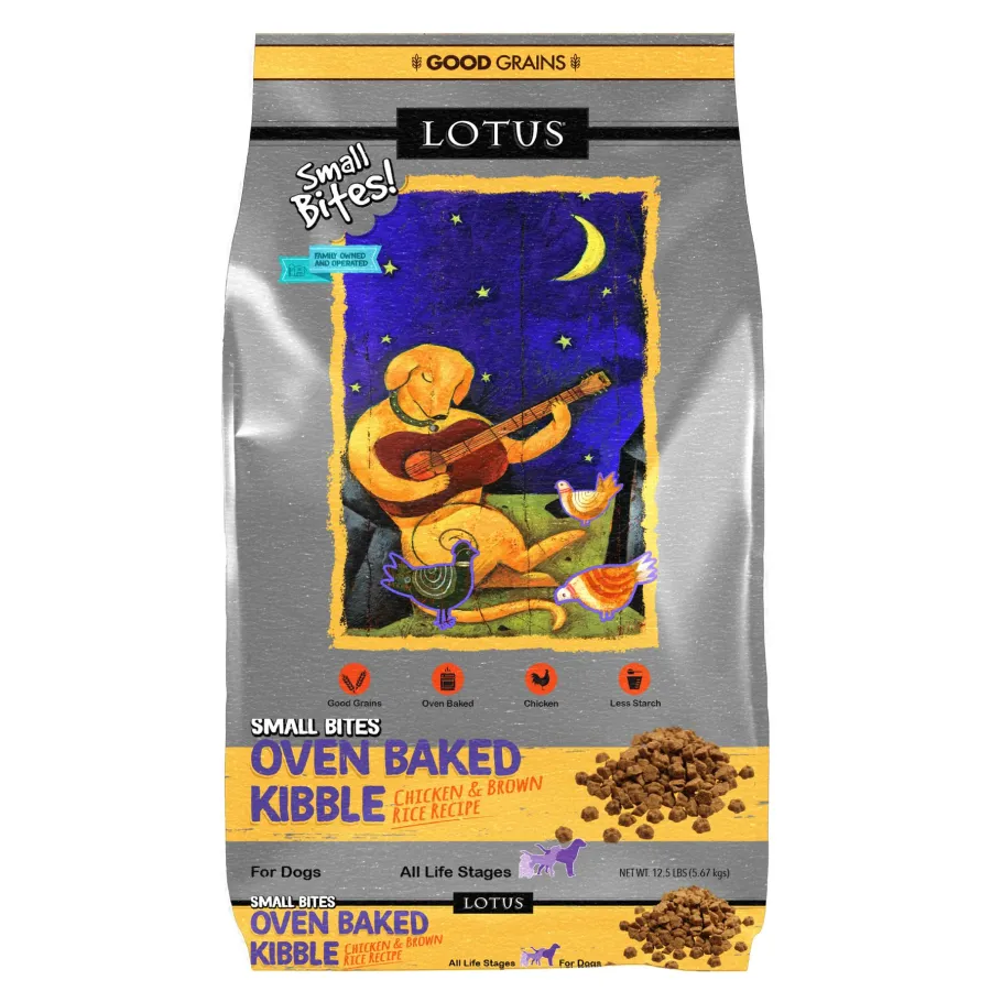 Store Lotus Small Bites Oven-Baked Chicken & Brown Rice Dry Dog Food, 10-lb