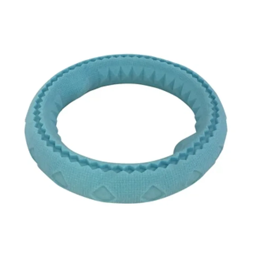 Shop Messy Mutts Totally Pooched Chew N' Tug Ring Dog Chew Toy, Teal, 6-in